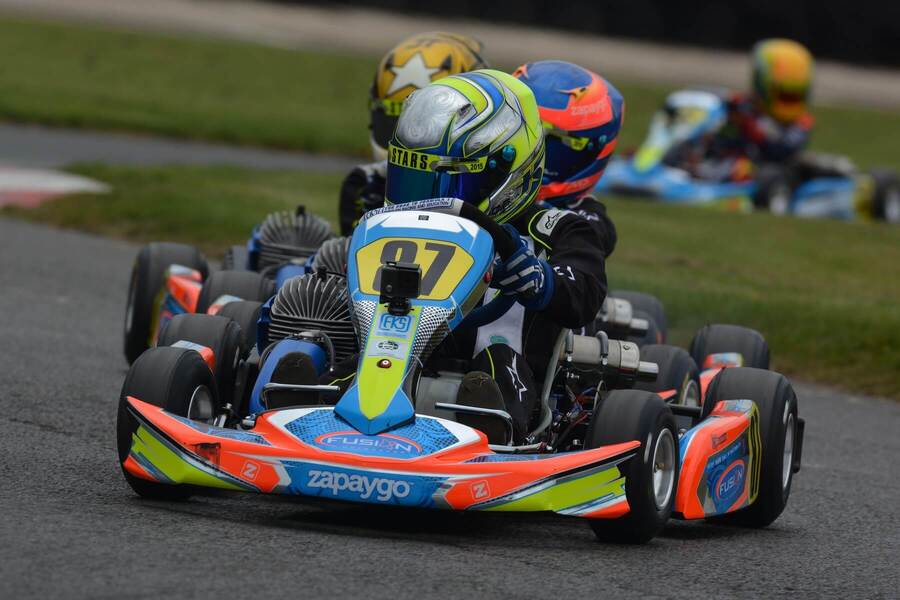 Ollie Bearman během svých začátků v motokárách