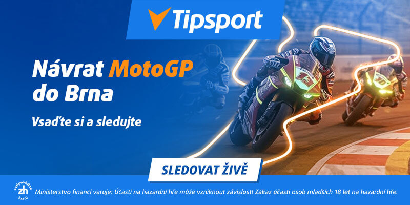 MotoGP Brno 2025 - vsaďte si a sledujte živě na TV Tipsport