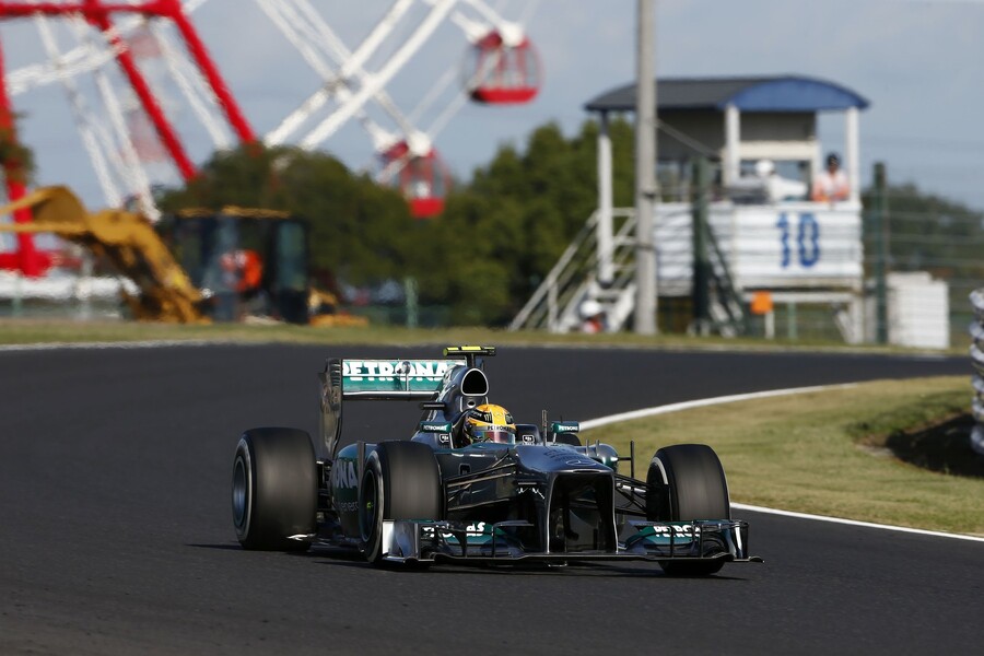 Lewis Hamilton během VC Japonska v roce 2013