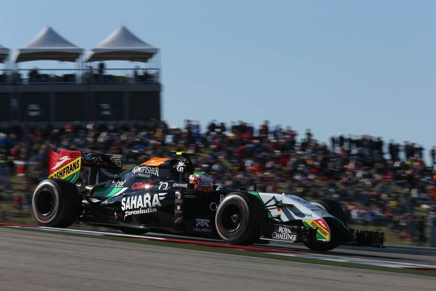 Sergio Pérez ve vozu Force India z roku 2014