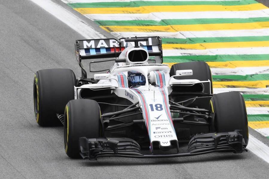Lance Stroll v monopostu Williamsu z roku 2018