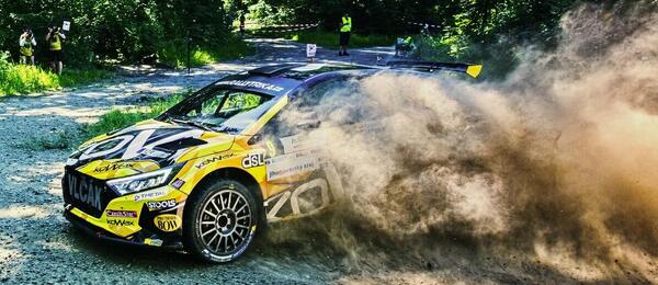 Martin Vlček na trati Rally Hustopeče (MČR v rally)