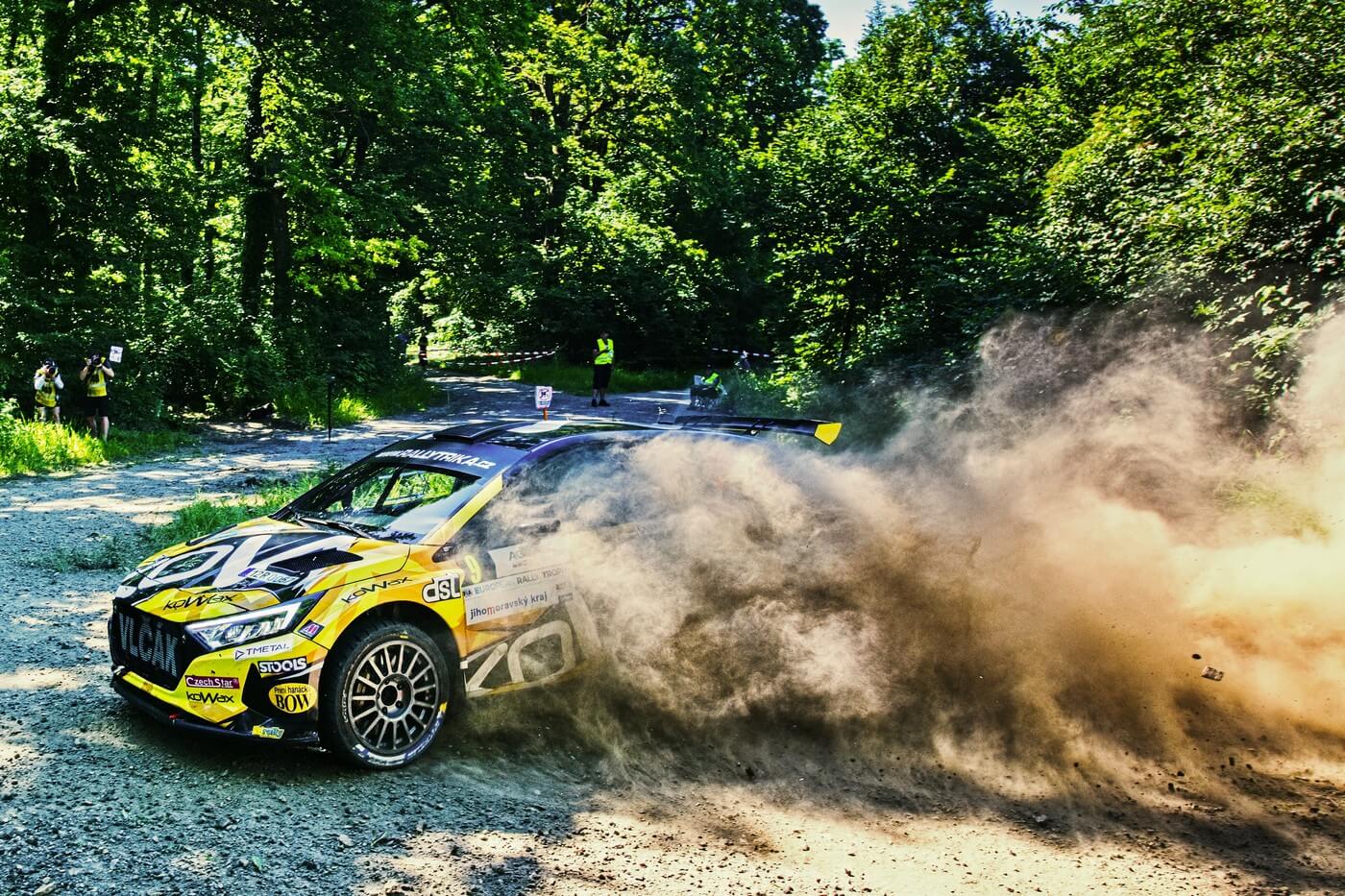 Martin Vlček na trati Rally Hustopeče (MČR v rally)