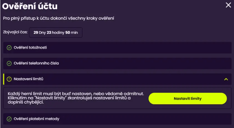 Kingsbet registrace – ověření účtu