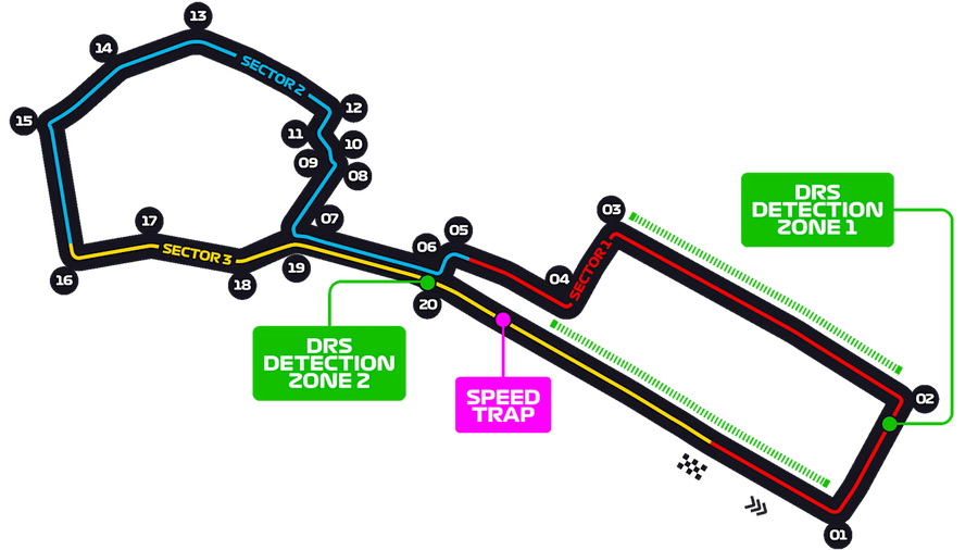 Layout okruhu v Baku