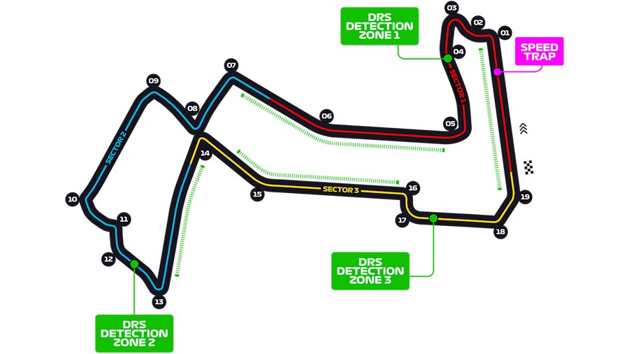 Layout okruhu Marina Bay