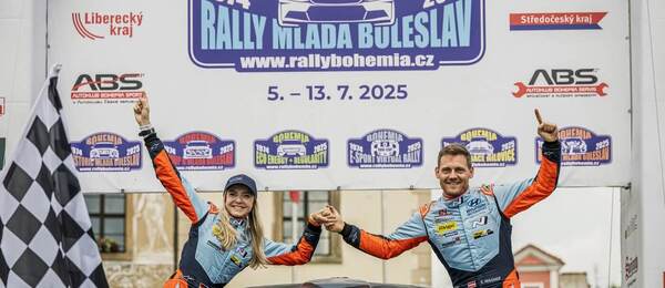 Vítězná posádka 52. ročníku Rally Bohemia 2025 – Simon Wagner / Hanna Ostlender 