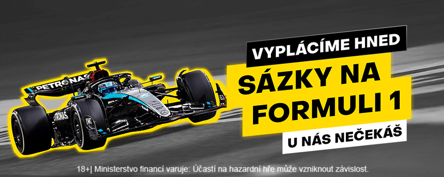 Fortuna vyplácí sázky na F1 ihned