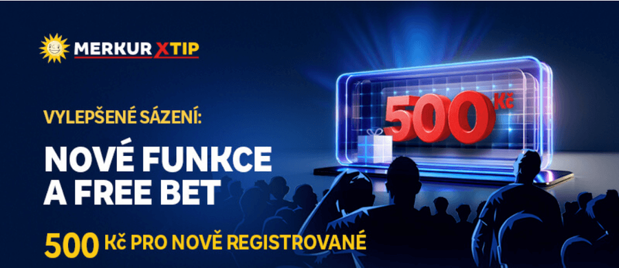 500 Kč FREE bet za první vklad u MerkurXtipu CZ.