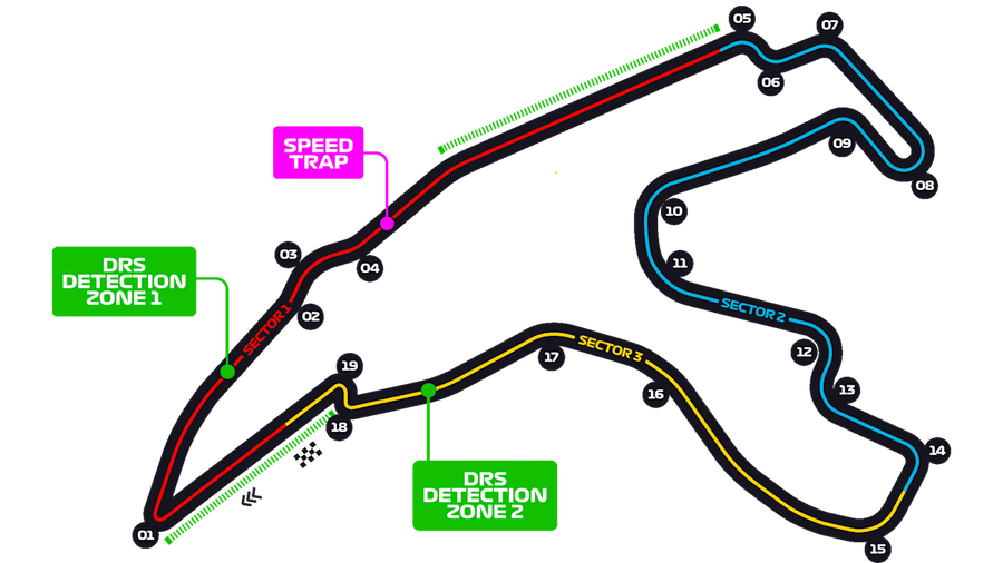 Layout okruhu ve Spa
