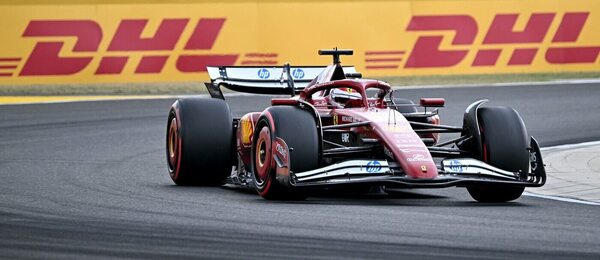 Charles Leclerc během kvalifikace na VC Maďarska F1