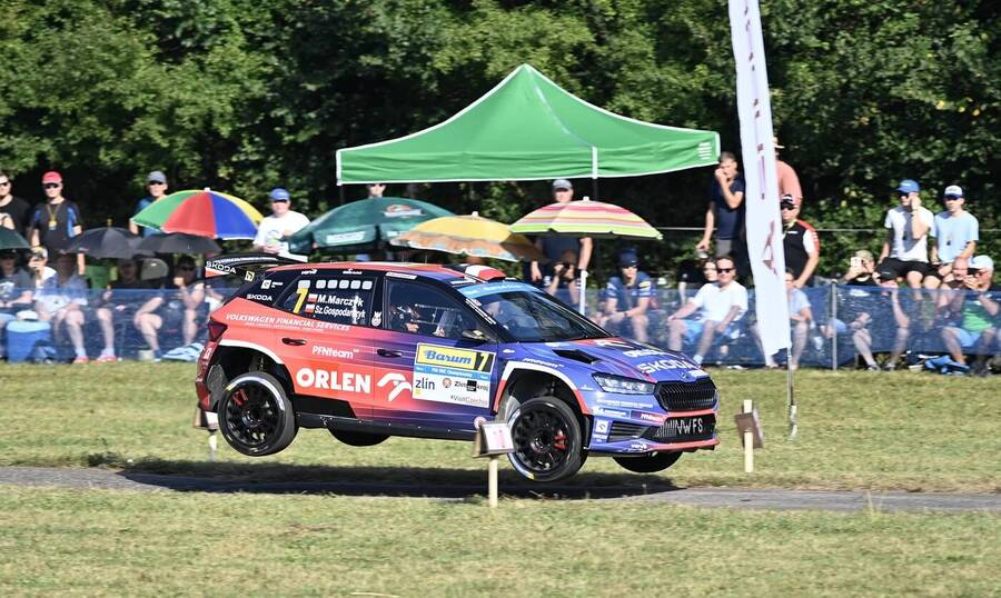 Pravidelný účastník seriálu ERC Mikolaj Marczyk na trati Barum Rally Zlín