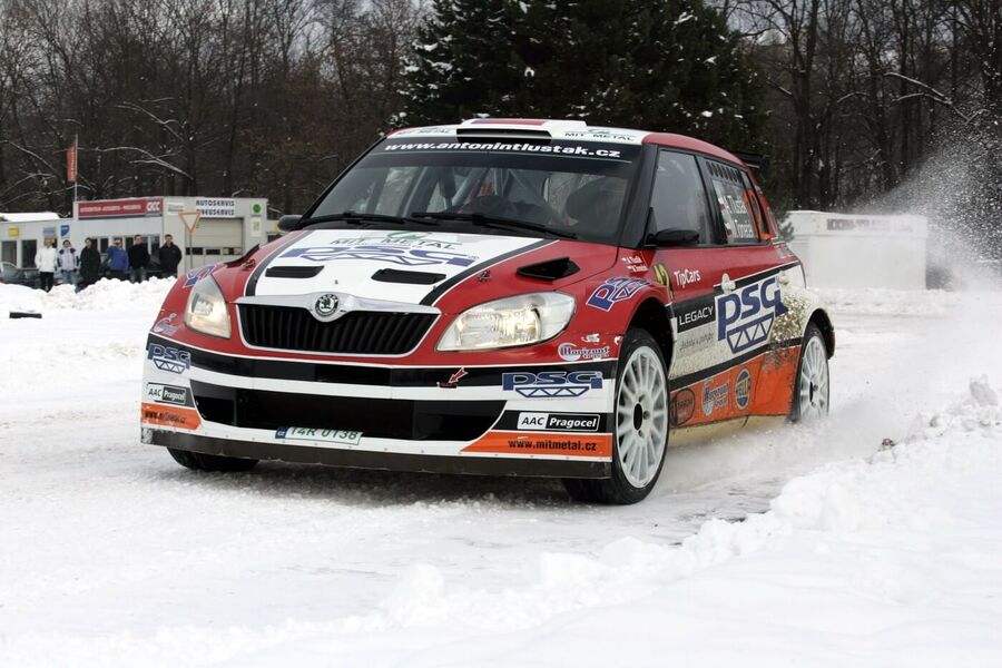2. ročník Mikulášské Rally v roce 2010, na snímku Antonín Tlusťák s vozem Škoda Fabia S2000