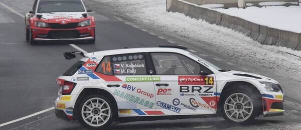 Pražský Rallysprint, na fotce Václav Kopáček se Škodou Fabii R5 (2018)